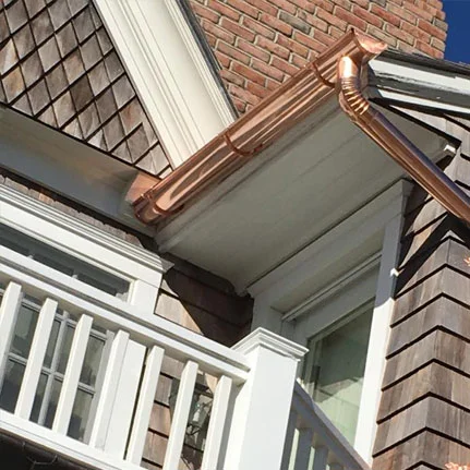 copper gutter installation Southampton ny